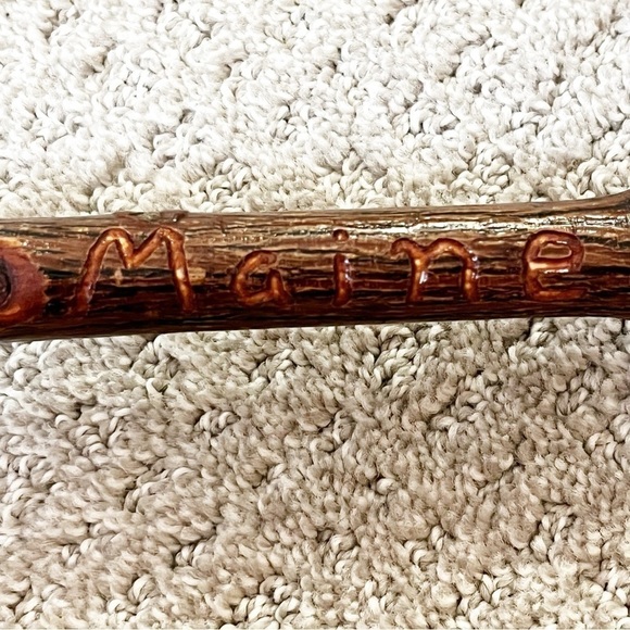 Striped Maple Moosewood Cut Walking Trekking Stick Twist Staff Hiking Maine Cane - Picture 10 of 16